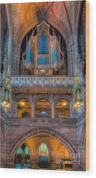 Cathedral Wood Print featuring the photograph Chapel Organ by Adrian Evans