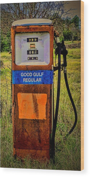 Gas Wood Print featuring the photograph Cheap Gas by Dave Bosse