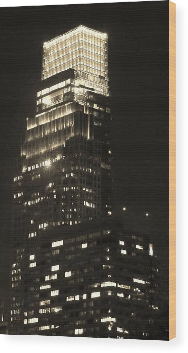 Comcast Center Wood Print featuring the photograph Comcast Center by Ed Sweeney