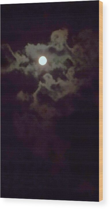 Full Moon Wood Print featuring the photograph Dancing Dragon Full Moon by Ellen Levinson