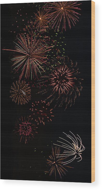 Gregscott Wood Print featuring the photograph Fireworks - Phone Case Design by Gregory Scott