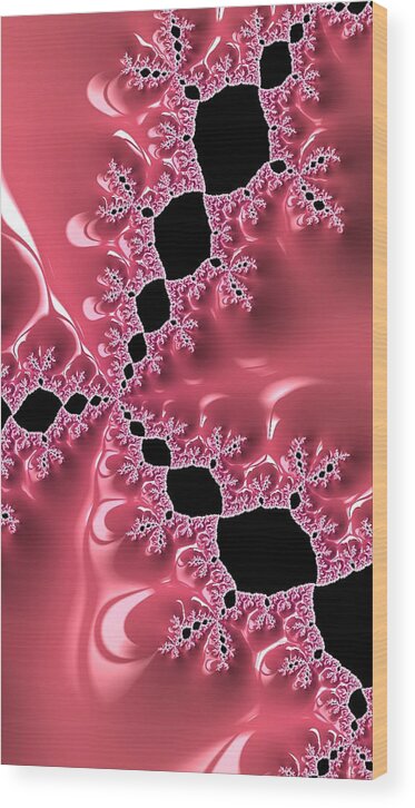 gothic Pink fractal Art abstract Design abstract Art Makeup Wood Print featuring the photograph Gothic Pink by Bill Owen