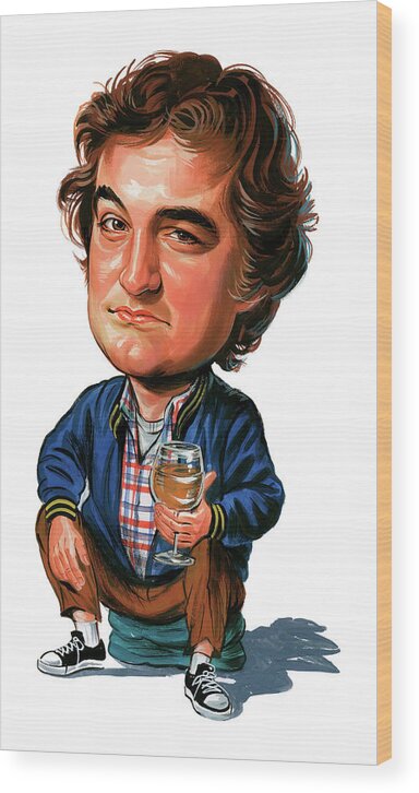 #faaAdWordsBest Wood Print featuring the painting John Belushi by Art 