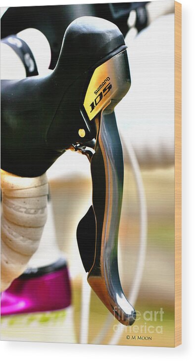 Shimano Wood Print featuring the photograph Shimano 105 Bike Shifter by Tap On Photo