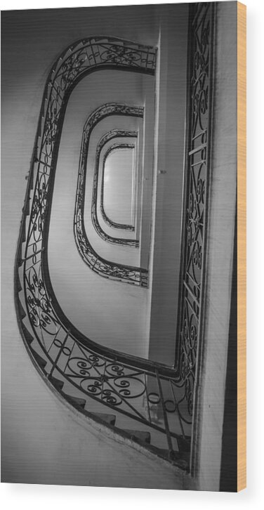 Staircase Wood Print featuring the photograph Spiral Staircase by Andreas Berthold