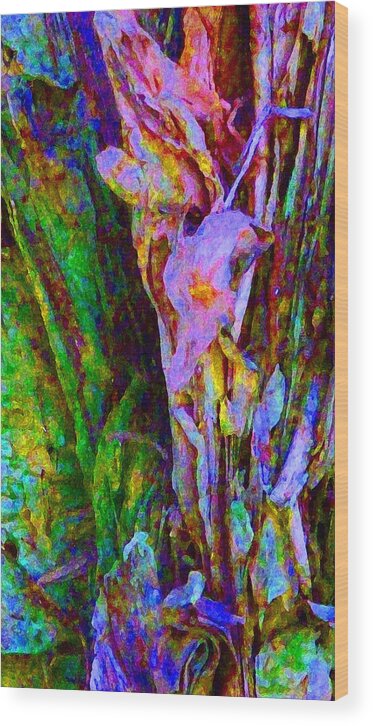 Bark Wood Print featuring the photograph Spring Paperbark Tree Abstract by Margaret Saheed