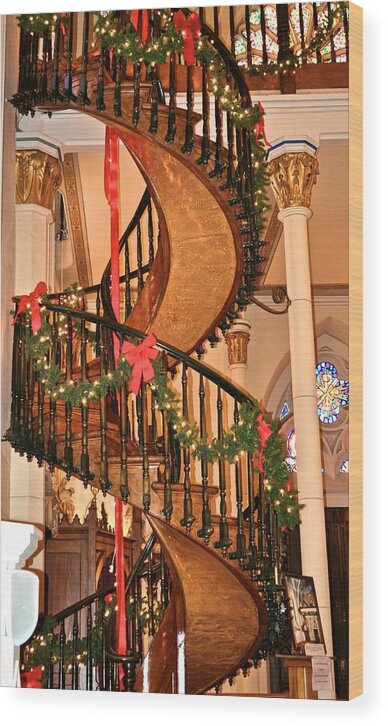 Loretto Chapel Wood Print featuring the photograph The Mysterious Miracle Staircase by Kristina Deane