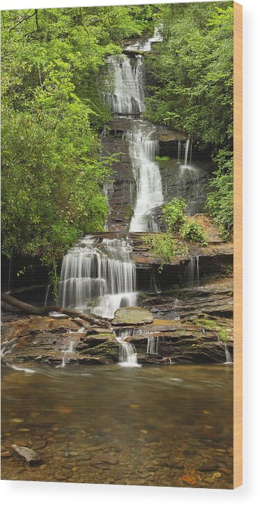Toms Branch Falls Wood Print featuring the photograph Toms Branch Falls by Harold Rau