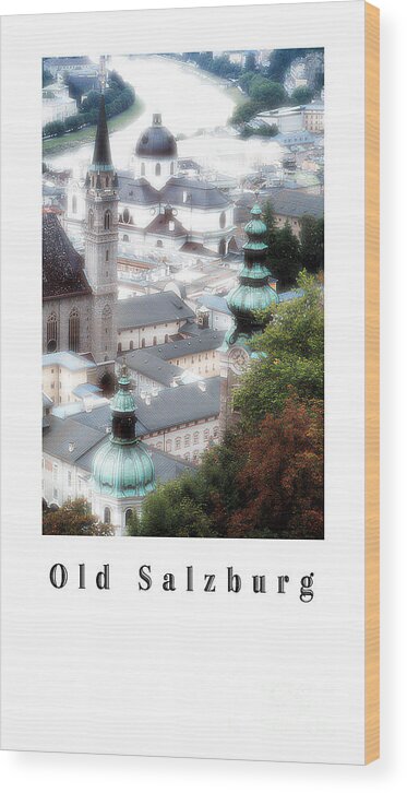 Salzburg Wood Print featuring the photograph Old Salzburg poster by Mike Nellums