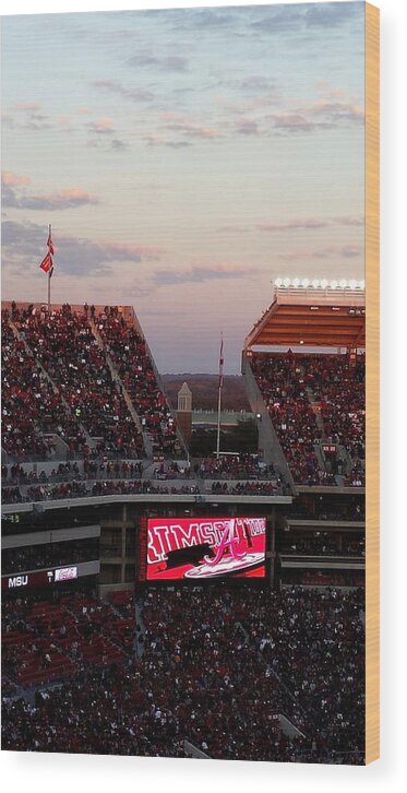 Gameday Wood Print featuring the photograph Upperdeck Panorama #6 by Kenny Glover