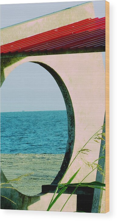 Beach Wood Print featuring the photograph Beach View by Tony Grider