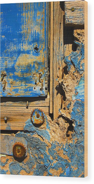 Abstract Wood Print featuring the photograph Blues Dues by Skip Hunt