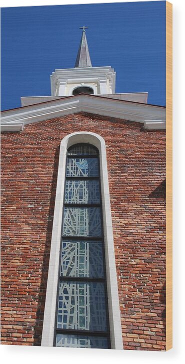 Architecture Wood Print featuring the photograph Brick Church by Rob Hans