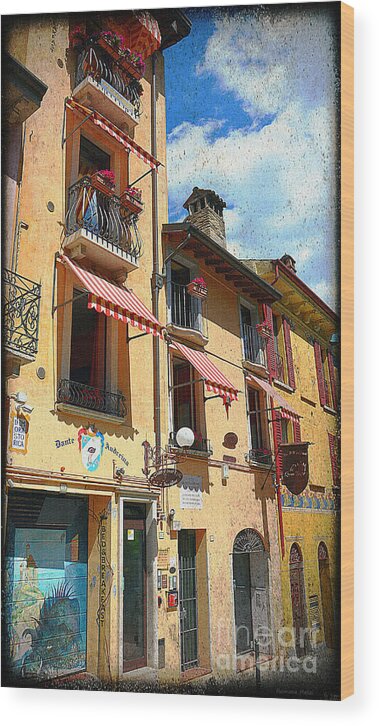 Lake Garda Wood Print featuring the photograph Del Garda Lake Italian Street by Ramona Matei