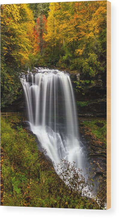 Waterfall Wood Print featuring the photograph Dry Falls in October by Chris Berrier