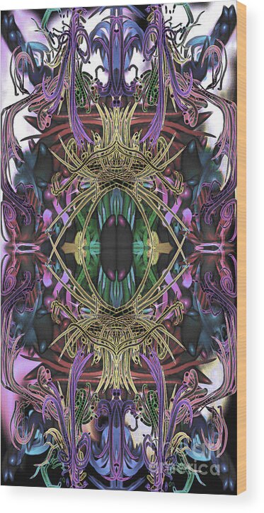 Digital Art Wood Print featuring the digital art Electric Eye 2 by Reed Novotny