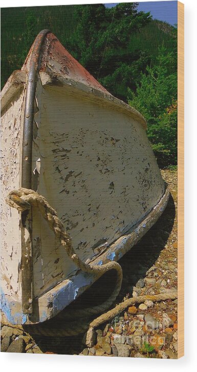 Boat Wood Print featuring the photograph Grounded by KD Johnson