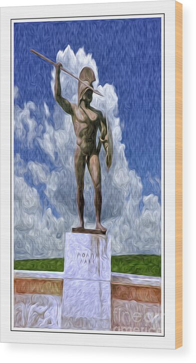 Leonidas Wood Print featuring the photograph Leonidas at Thermopylae ver 2 by Larry Mulvehill
