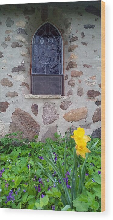 All Saints Chapel Wood Print featuring the photograph Spring Window by Brook Burling