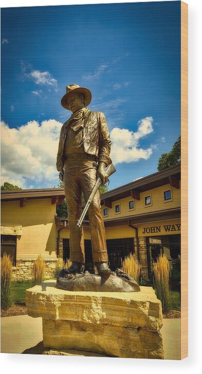 Statue Wood Print featuring the photograph The Duke by Mountain Dreams