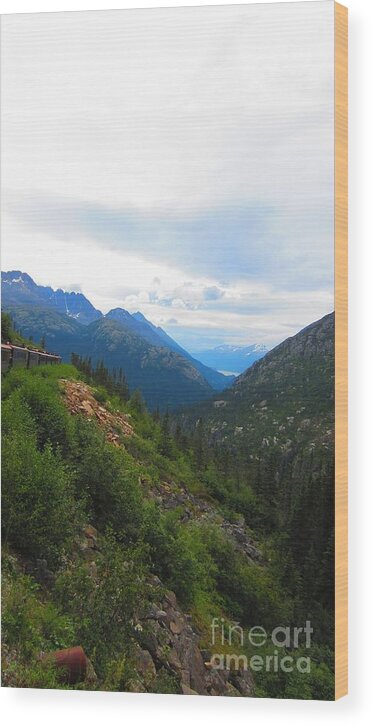 White Pass Rail Road Wood Print featuring the photograph White Pass Rail Road by Laurianna Taylor