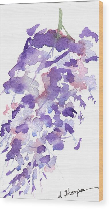 Wisteria Wood Print featuring the painting Wisteria Beauty by Warren Thompson