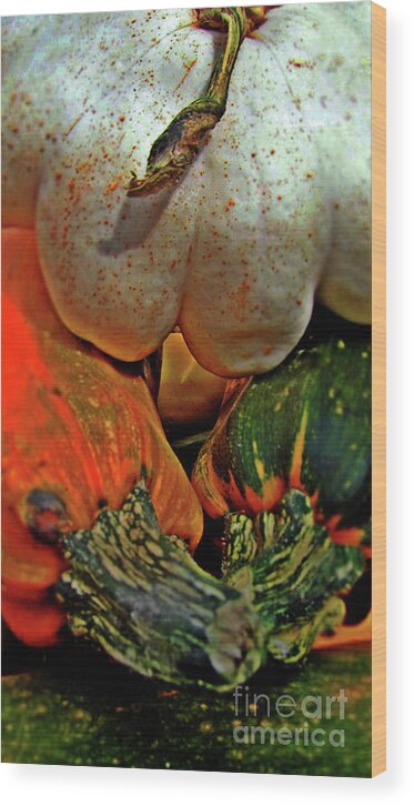 Gourds Wood Print featuring the digital art Gourds by Alexa Szlavics