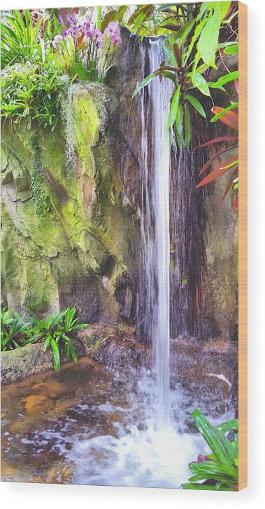 Waterfall Wood Print featuring the photograph Beautiful Waterfall by Sipporah Art and Illustration