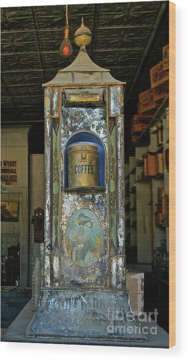 Bodie Wood Print featuring the photograph Bodie Coffee Urn by Suzanne Lorenz