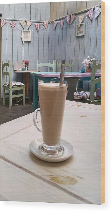 Latte Time Wood Print featuring the photograph Latte Time by Lachlan Main