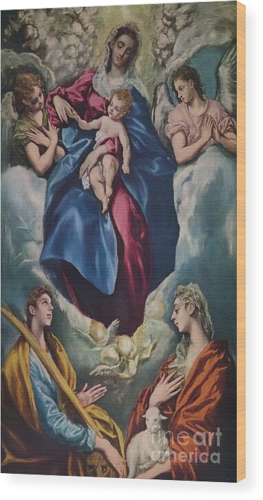 Cairns Wood Print featuring the drawing Madonna And Child With Saint Martina by Print Collector