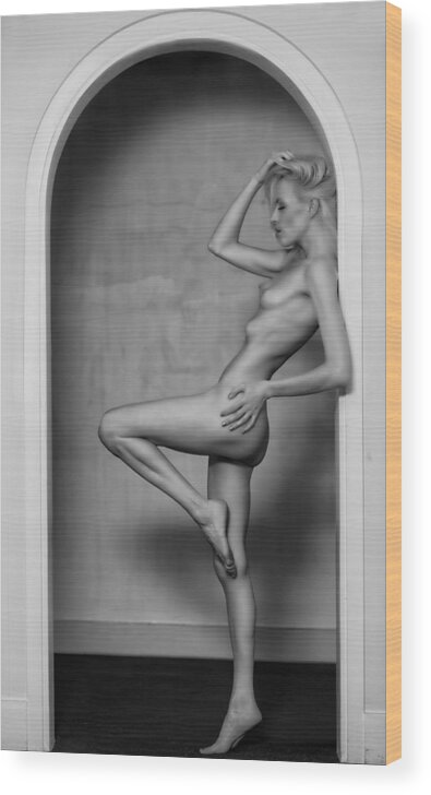 Art Wood Print featuring the photograph The Framed Female Form by Colin Dixon