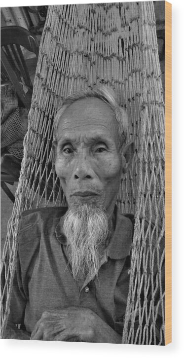 Beard Wood Print featuring the photograph Confucius beard by Robert Bociaga