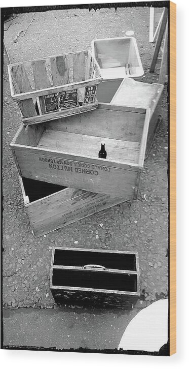 Crates Wood Print featuring the photograph EARLESTOWN. On The Fleamarket. by Lachlan Main