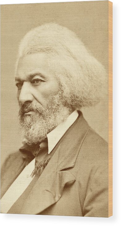 Frederick Wood Print featuring the photograph Frederick Douglass - Sepia by David Hinds
