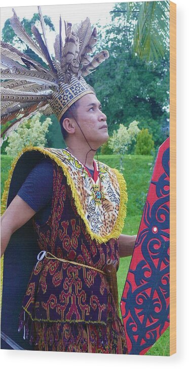 Iban Tribe Wood Print featuring the photograph Iban Tribe Member by Robert Bociaga