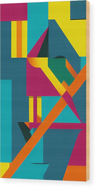 Cool Art Wood Print featuring the digital art Modern Abstract by Ronald Mills