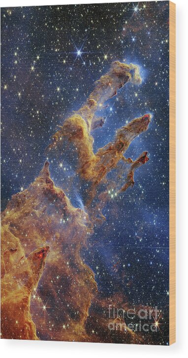 M16 Wood Print featuring the photograph Pillars of Creation, JWST image by Science Photo Library