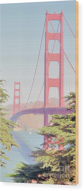 Golden Gate Wood Print featuring the photograph 1930s Golden Gate by Nigel Fletcher-Jones
