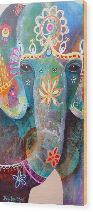 Elephant Wood Print featuring the photograph I Remember You by Tracy Verdugo