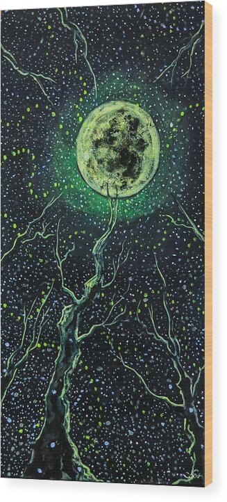 Trees Wood Print featuring the painting Lady Ice by Joel Tesch