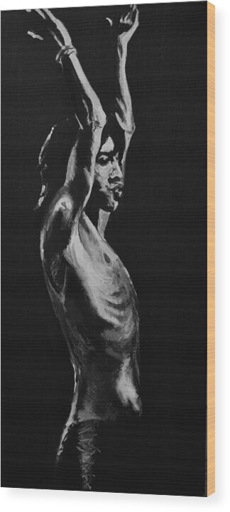 Mick Wood Print featuring the painting Mick Jagger by Melissa O Brien