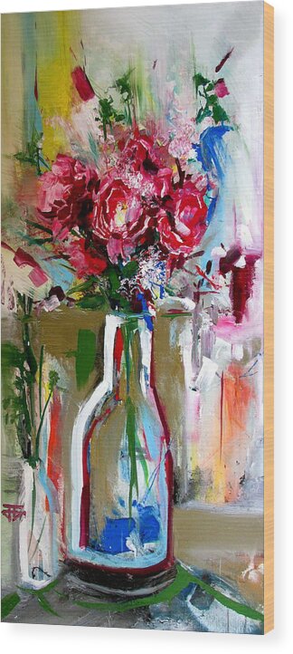 Roses Wood Print featuring the painting Turn It Into Something Good by John Gholson