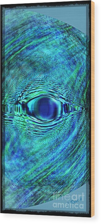 Fish Wood Print featuring the digital art Fish Eye by Leslie Revels