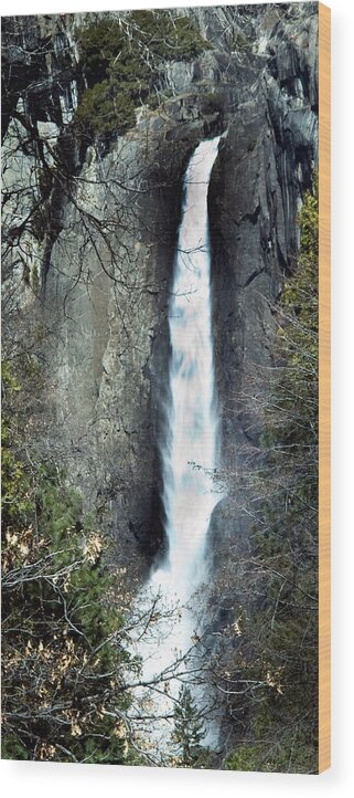 California Scenes Wood Print featuring the photograph Yosemite Bridal Veil Falls #1 by Norman Andrus