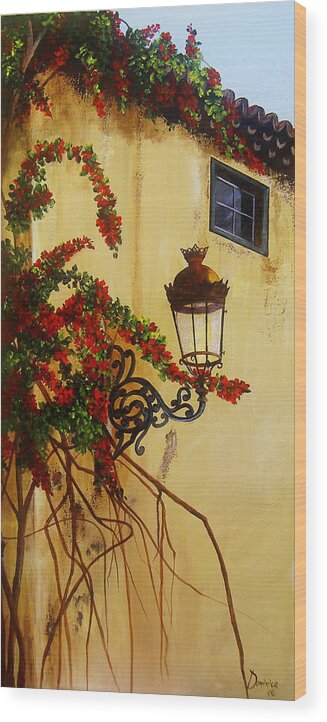 Cuban Painter Wood Print featuring the painting Colonial Corner by Dominica Alcantara