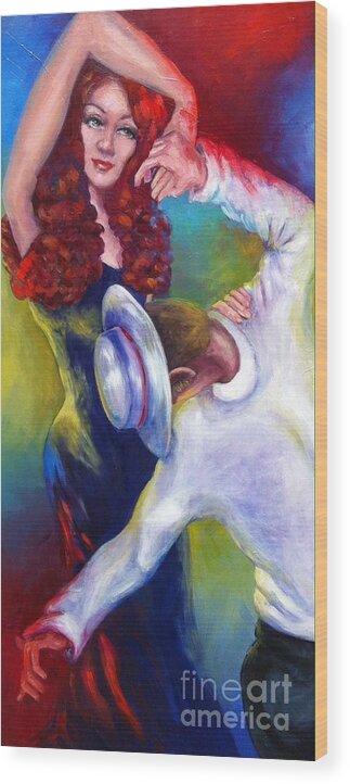  Dance Wood Print featuring the painting Dancing Out Loud by Beverly Boulet