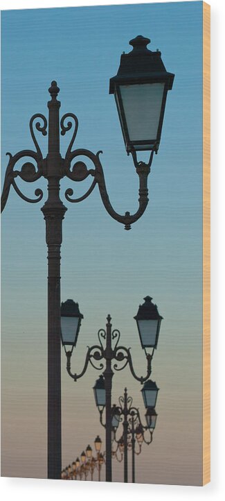 Lamps Wood Print featuring the photograph Romantic Lamps By The Mediterranean Sea by Jani Freimann