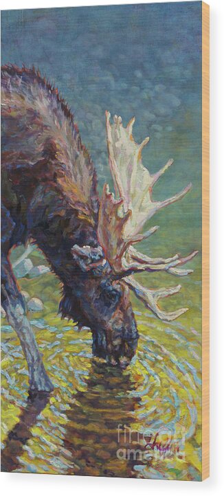 Moose Wood Print featuring the painting Walden by Patricia A Griffin