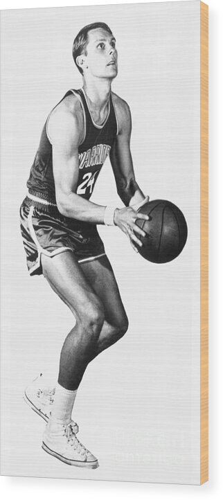 Nba Pro Basketball Wood Print featuring the photograph Golden State Warriors - Rick Barry #2 by Nba Photos